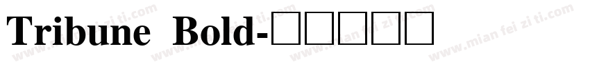 Tribune Bold字体转换